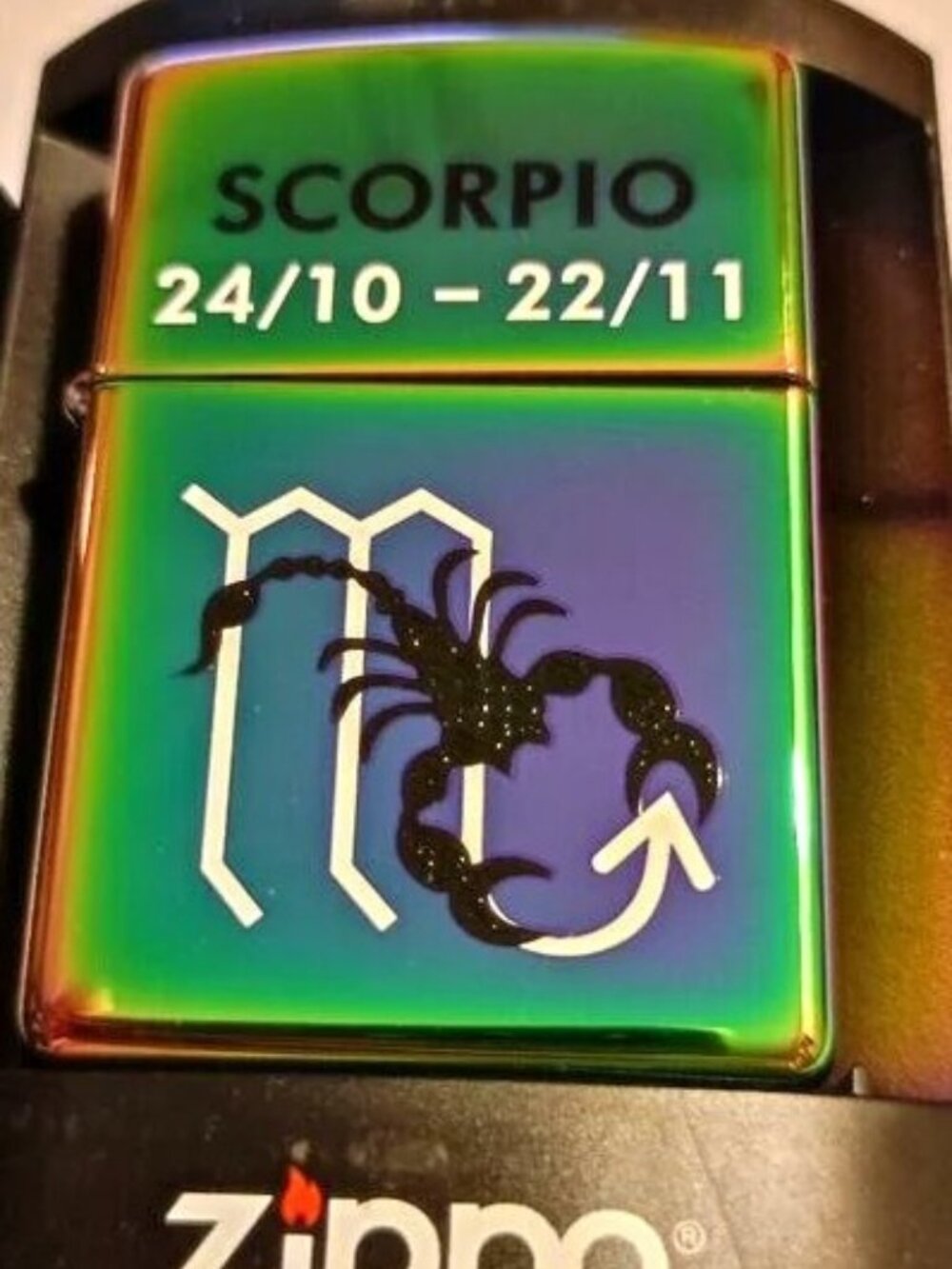 2008 Astrology Scorpio Spectrum Finish Zippo Lighter